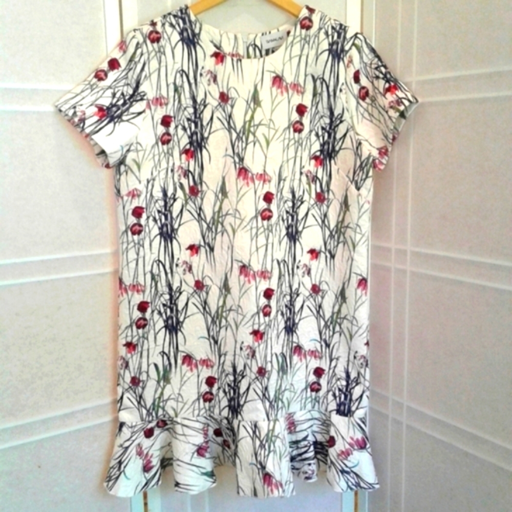 Anthropologie SAM & LAVI white floral  dress